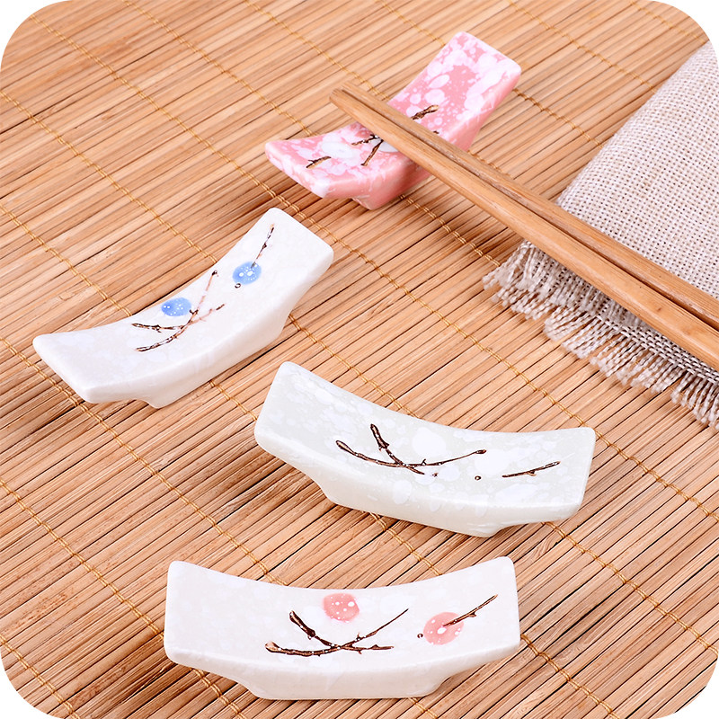 Kitchen Gadgets Holder - 1/4/10Pc Japanese Plum Blossom Ceramic Chopstick