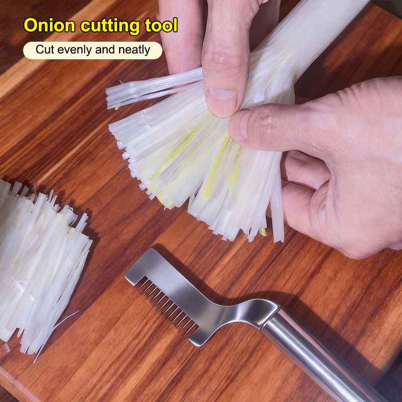 Kitchen Gadgets Green - Innovative Stainless Steel Scallion Cutter Green