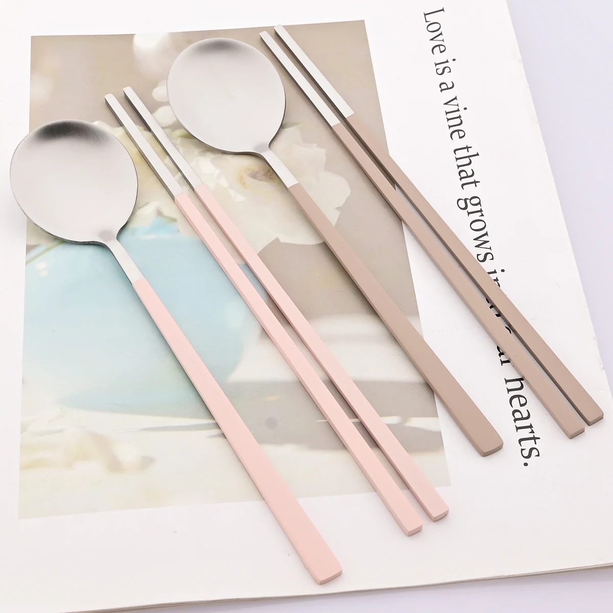 2Pcs Dinner Spoon Sushi Chopst - Kitchen Gadgets Green recension och pris