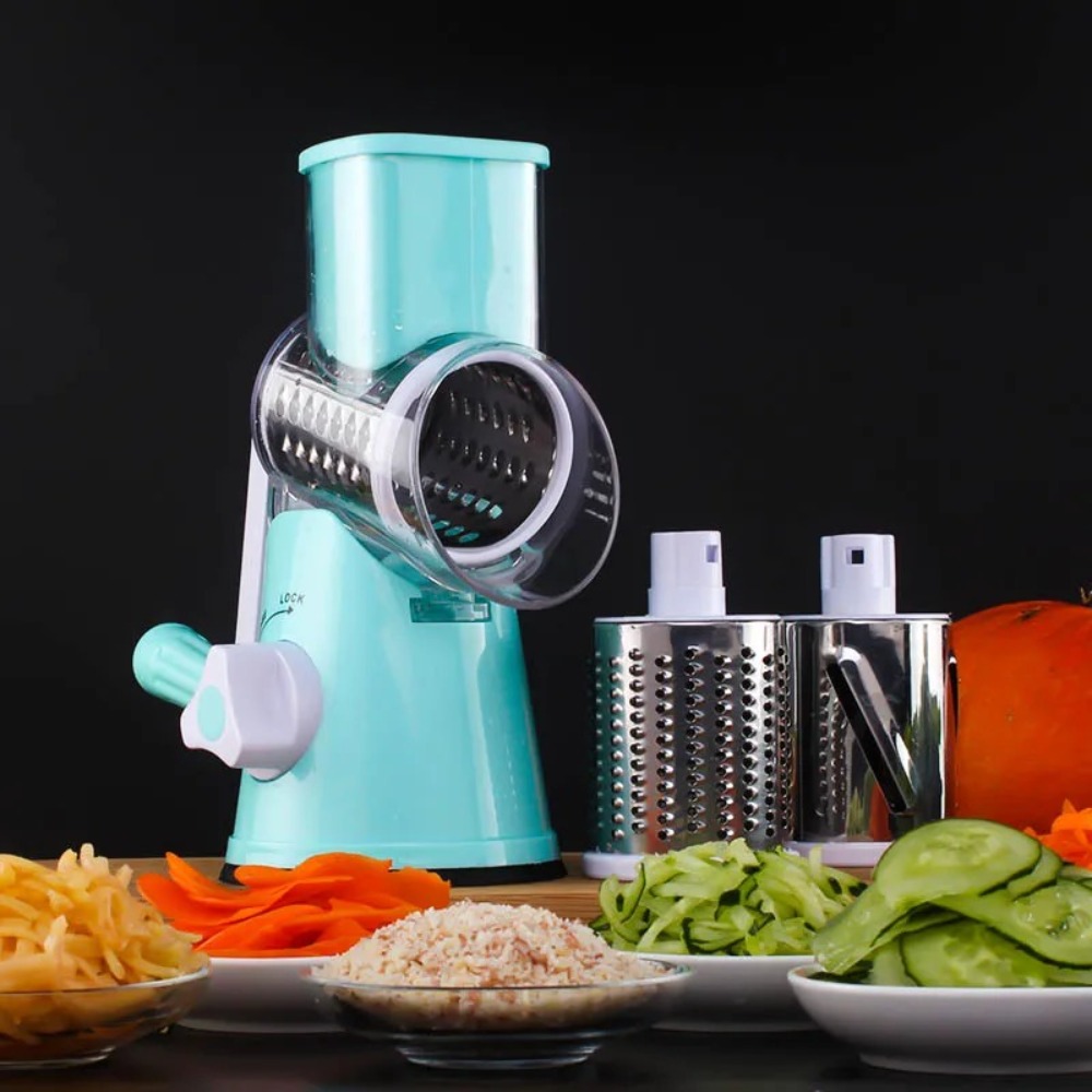 3-in-1 Rotary Food Slicer Chop - Cheese Grater Box recension och pris