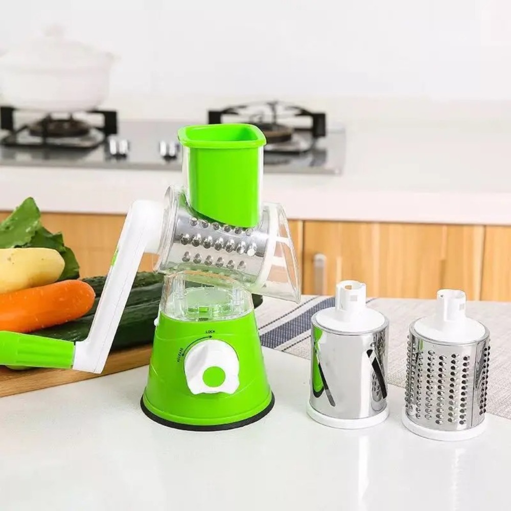 3-in-1 Rotary Food Slicer Chop - Cheese Grater Box recension och pris