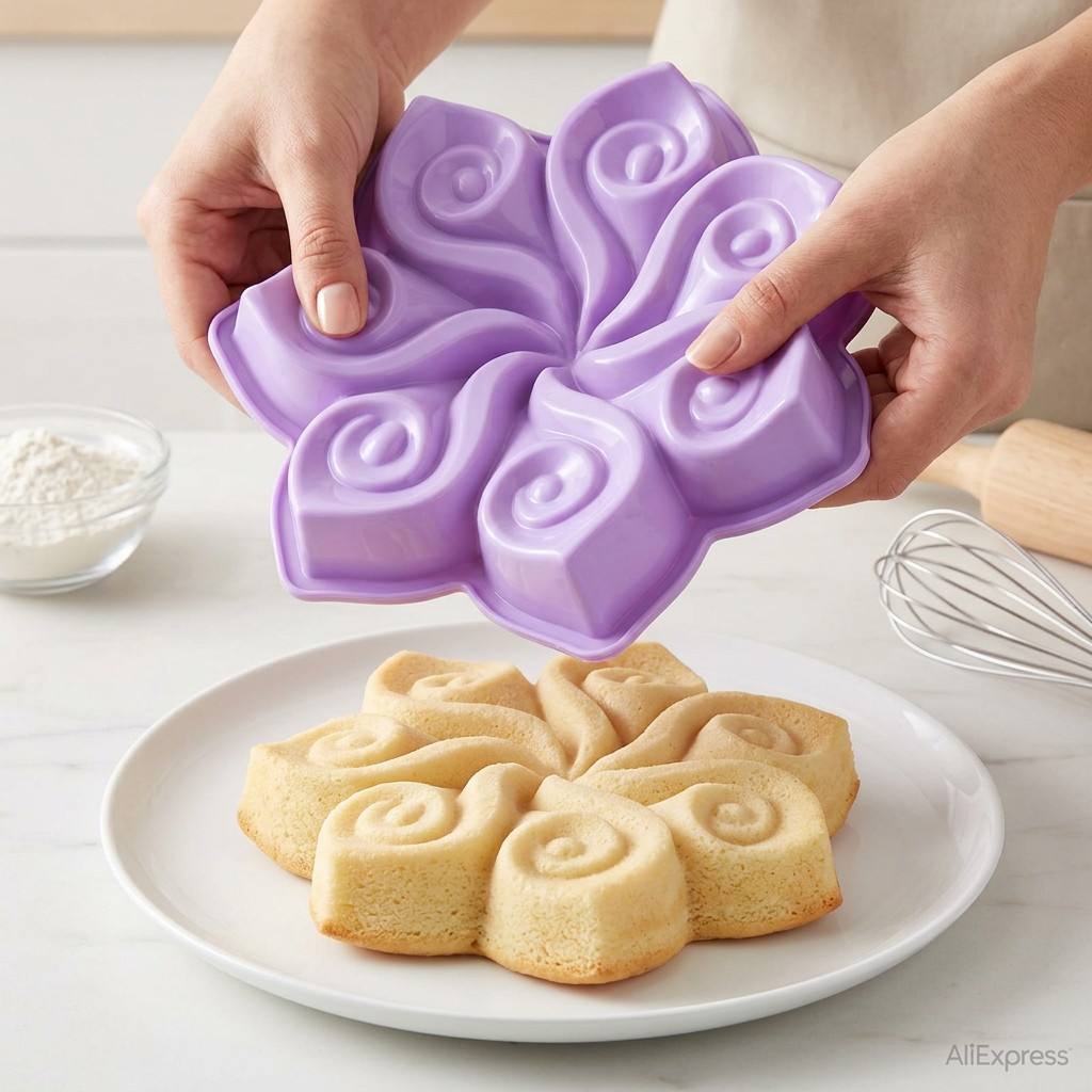 Large Flower Silicone Cake Mol - Quality Kitchen Gadgets recension och pris