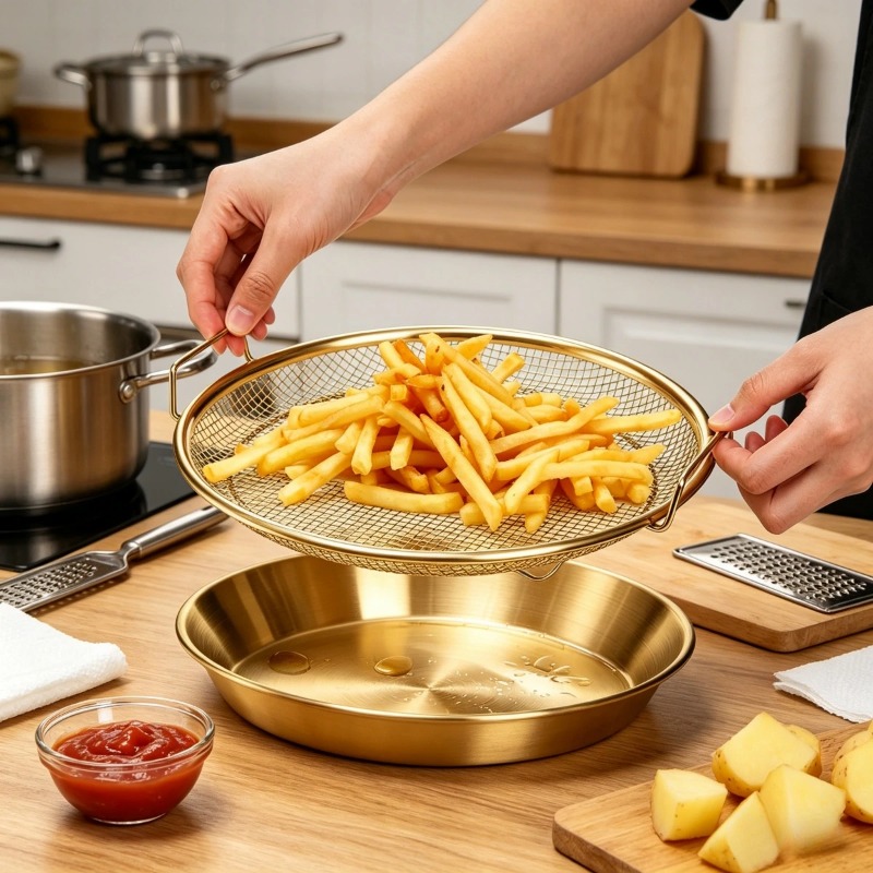 Gold Heavy Duty Deep Fryer Rac - Kitchen Gadgets Gold recension och pris