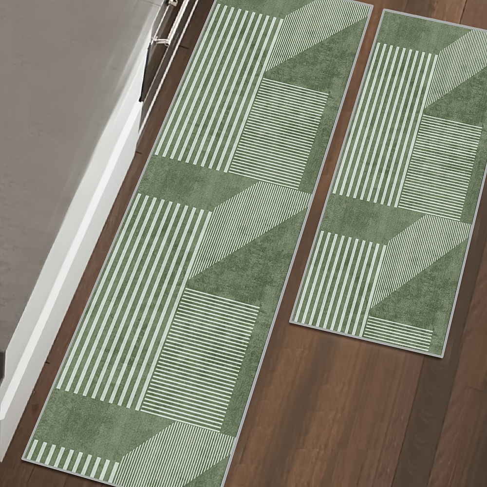 VIKAMA Striped Green Carpet Ki - Kitchen Gadgets Green recension och pris