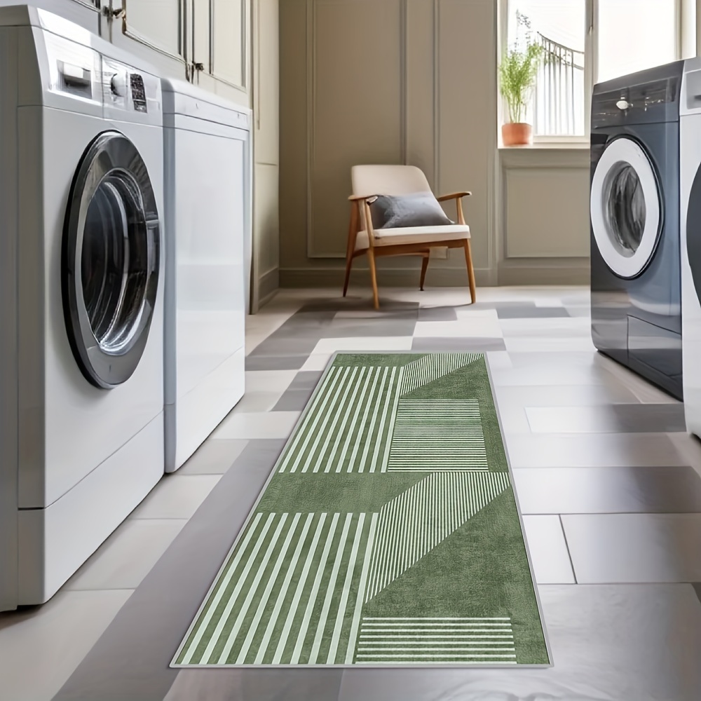 VIKAMA Striped Green Carpet Ki - Kitchen Gadgets Green recension och pris