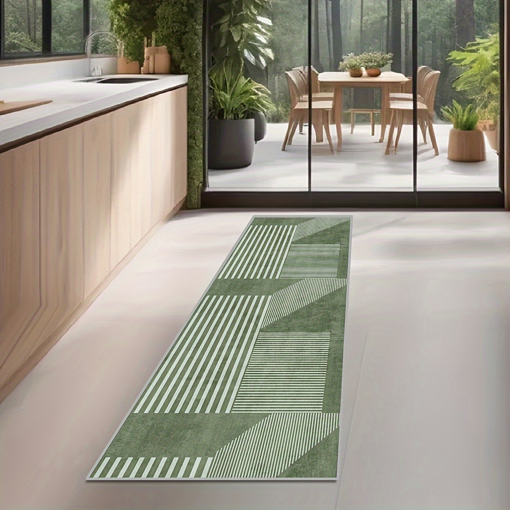 VIKAMA Striped Green Carpet Ki - Kitchen Gadgets Green recension och pris