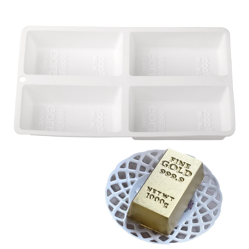 4-Cells Gold Bar Shaped Mousse - Kitchen Gadgets Gold recension och pris