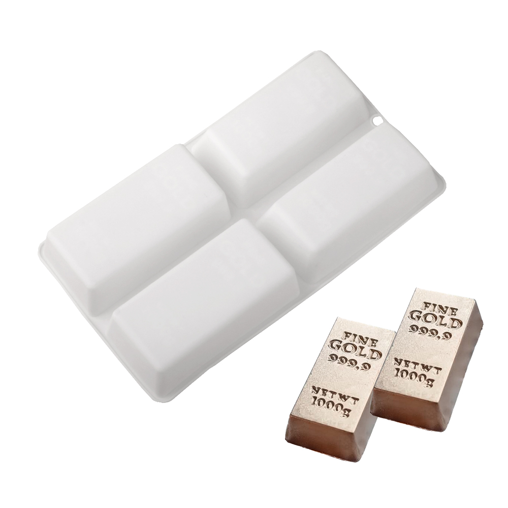 4-Cells Gold Bar Shaped Mousse - Kitchen Gadgets Gold recension och pris