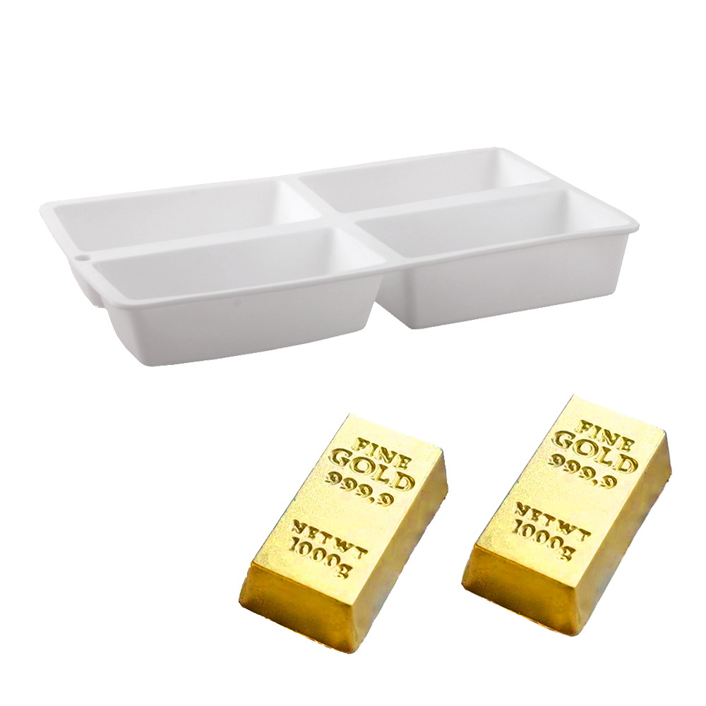 4-Cells Gold Bar Shaped Mousse - Kitchen Gadgets Gold recension och pris