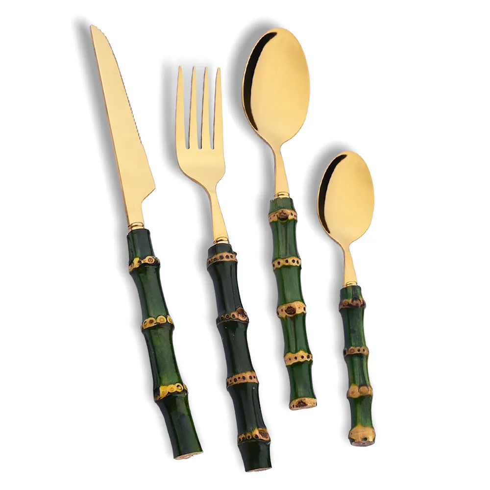 4Pcs Natural Bamboo Handle Din - Kitchen Gadgets Green recension och pris