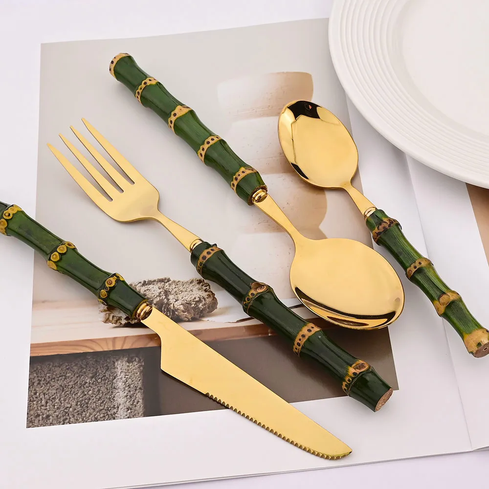 4Pcs Natural Bamboo Handle Din - Kitchen Gadgets Green recension och pris