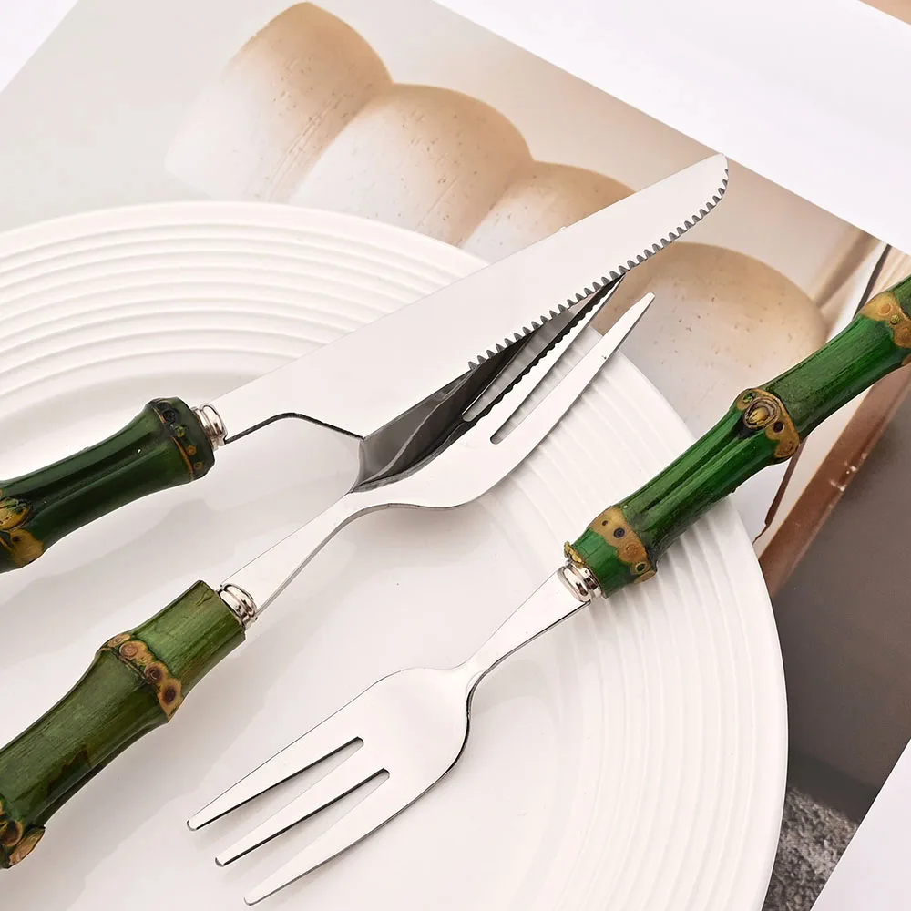 4Pcs Natural Bamboo Handle Din - Kitchen Gadgets Green recension och pris