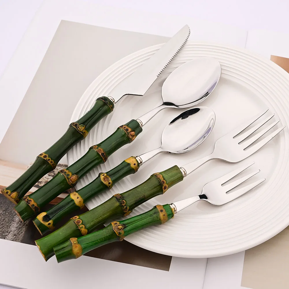 4Pcs Natural Bamboo Handle Din - Kitchen Gadgets Green recension och pris