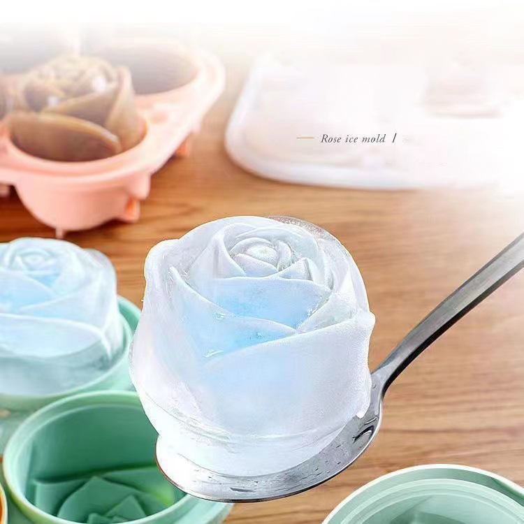 3D Rose Ice Molds 4 Holes Ice  - Quality Kitchen Gadgets recension och pris