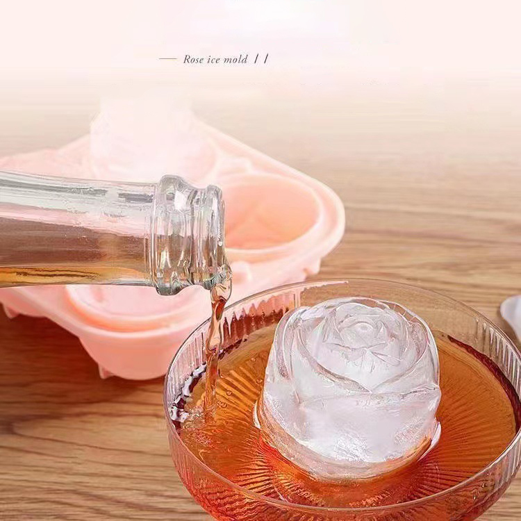 3D Rose Ice Molds 4 Holes Ice  - Quality Kitchen Gadgets recension och pris