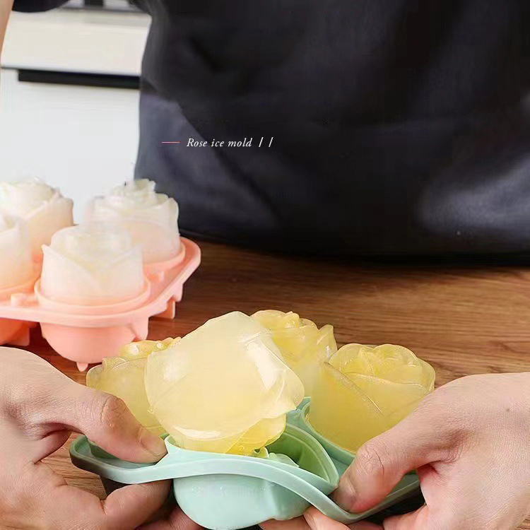 3D Rose Ice Molds 4 Holes Ice  - Quality Kitchen Gadgets recension och pris