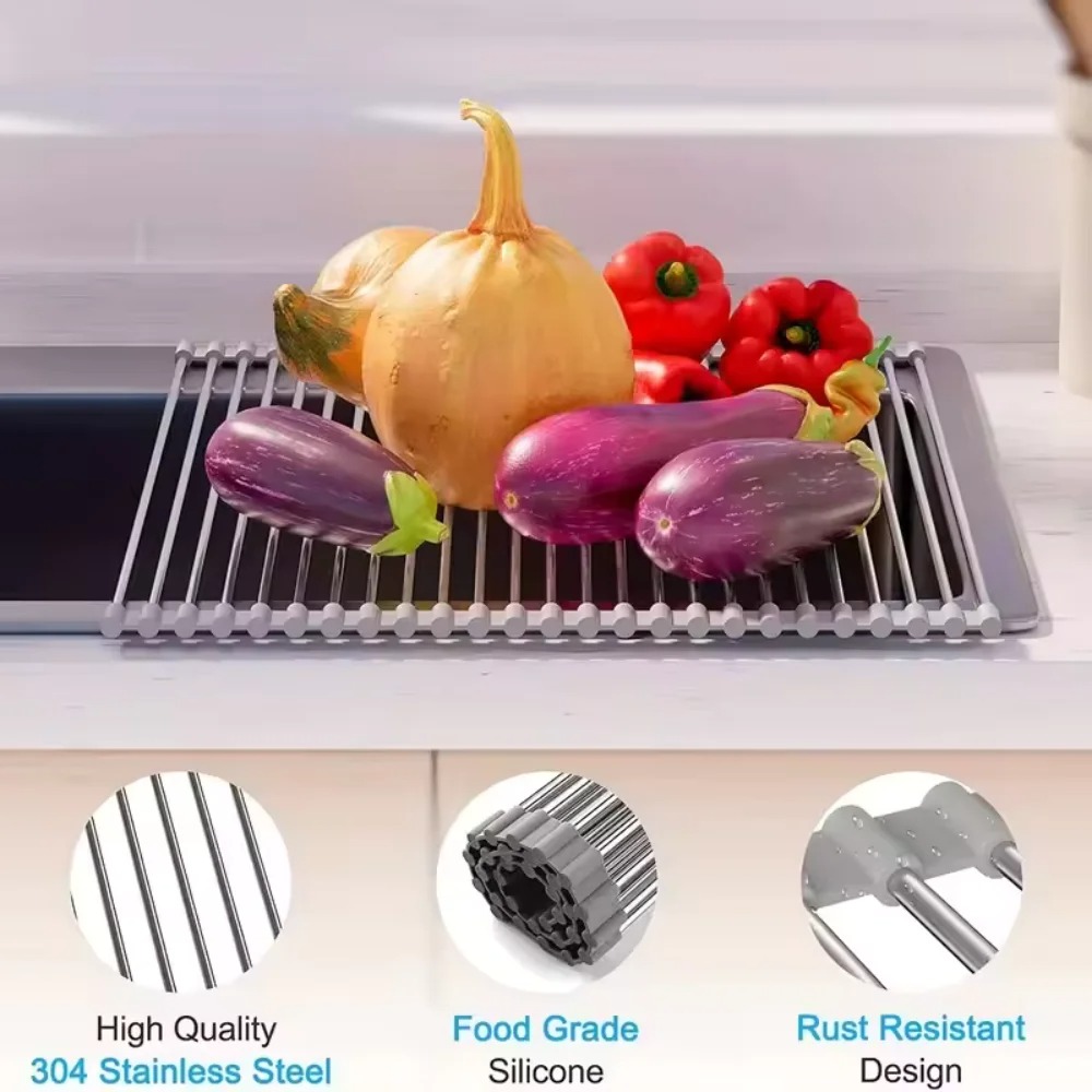 Rollable Foldable Stainless St - Kitchen Gadgets Holder recension och pris