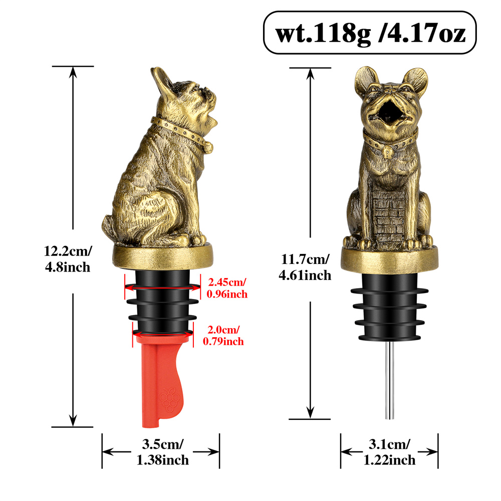 Cute French Bulldog Wine Pouer - Quality Kitchen Gadgets recension och pris
