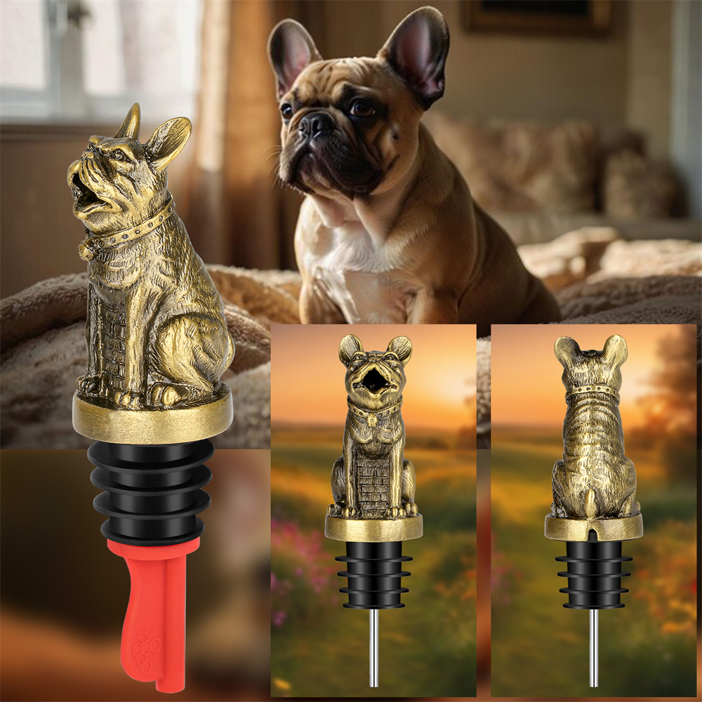 Cute French Bulldog Wine Pouer - Quality Kitchen Gadgets recension och pris
