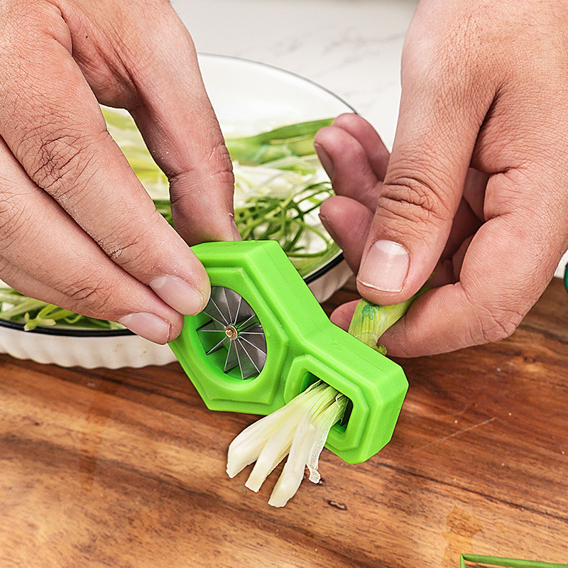 1PC Green Onion Slicer Cut Gre - Kitchen Gadgets Green recension och pris