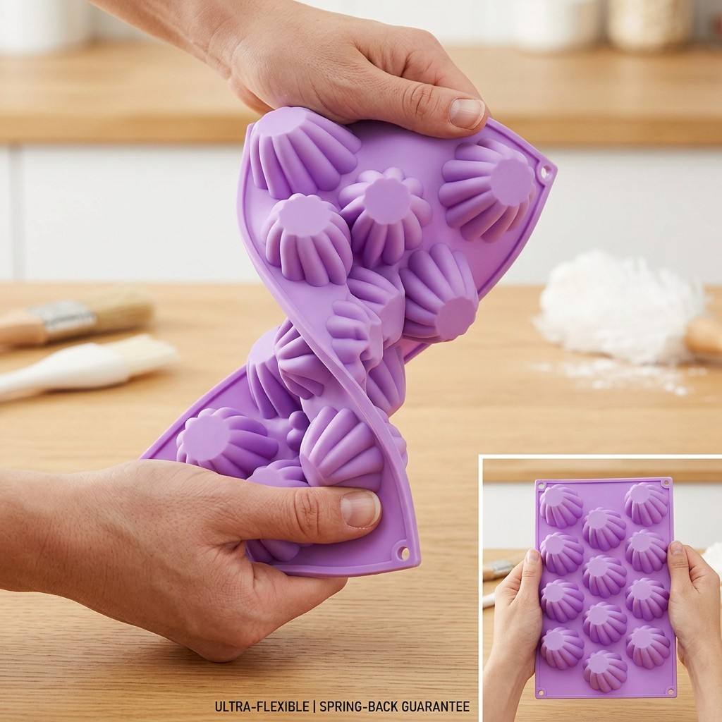 12-Cavity Mini Spiral Silicone - Quality Kitchen Gadgets recension och pris