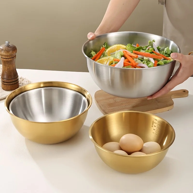 3PCS Stainless Steel Mixing Bo - Quality Kitchen Gadgets recension och pris